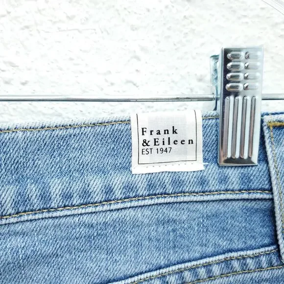 FRANK & EILEEN High Rise Light Wash The Monaghan Mom Crop Jeans - Picture 13 of 16